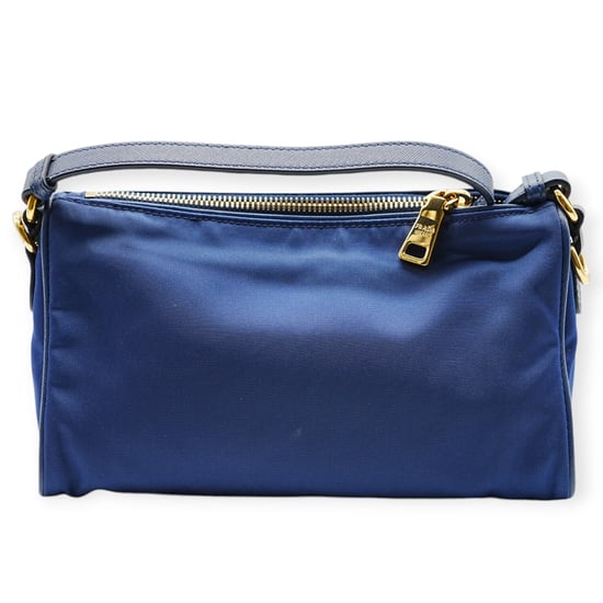 Prada Blaue Nylon-Schultertasche – 10er - Image 5
