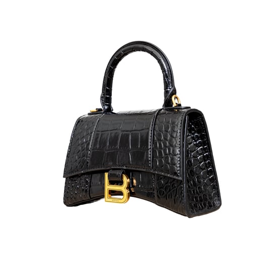 Balenciaga Hourglass XS Tasche mit Krokodilprägung – 20er - Image 2