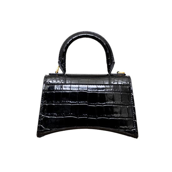 Balenciaga Hourglass XS Tasche mit Krokodilprägung – 20er - Image 3