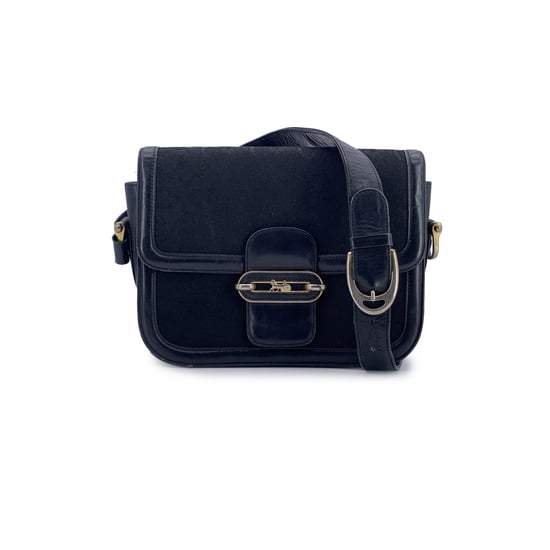 Celine Vintage Stoff Schultertasche Verschlussbox - Image 1