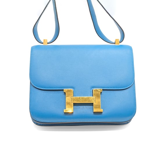 Hermès Constance 24 Blaue Sansibar Evercolor Ledertasche - 10er - Image 1