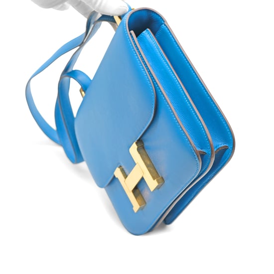 Hermès Constance 24 Blaue Sansibar Evercolor Ledertasche - 10er - Image 3