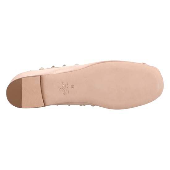 Valentino Rockstud Satin Ballerinas Rosa - Image 4