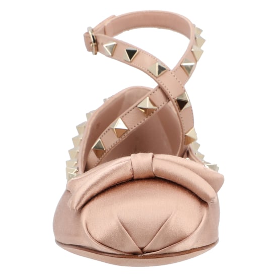 Valentino Rockstud Satin Ballerinas Rosa - Image 5