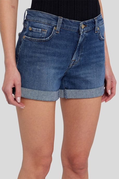 Damen Mid Roll Denim Shorts - Image 4