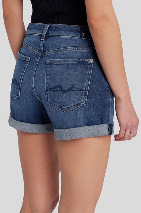 Damen Mid Roll Denim Shorts - Image 5