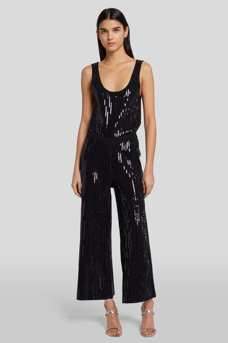Damen Sequin Knit Jumpsuit - Image 4