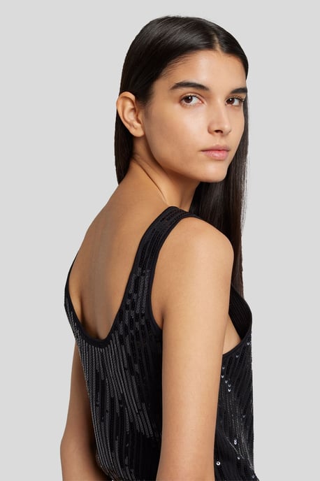 Damen Sequin Knit Jumpsuit - Image 5