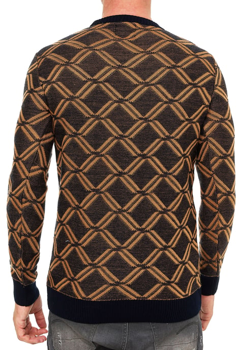 Feinstrick mit Karo-Muster Rundhals-Pullover - Image 5