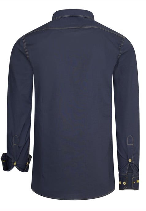 Langarm Slim Fit Hemd mit Kontrast-Naht - Image 2