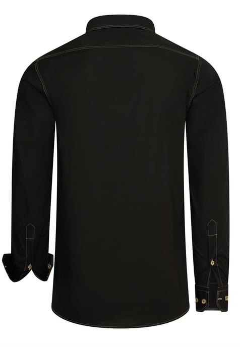 Langarm Slim Fit Hemd mit Kontrast-Naht - Image 2