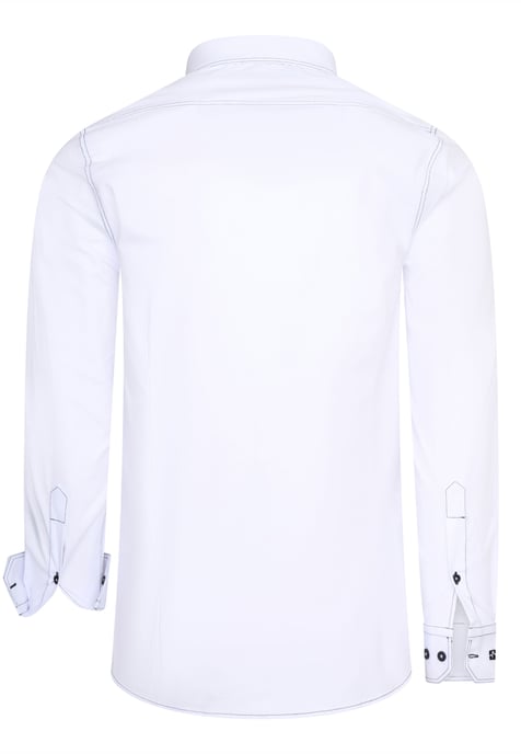Langarm Slim Fit Hemd mit Kontrast-Naht - Image 2