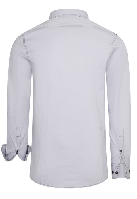 Langarm Slim Fit Hemd mit Kontrast-Naht - Image 2