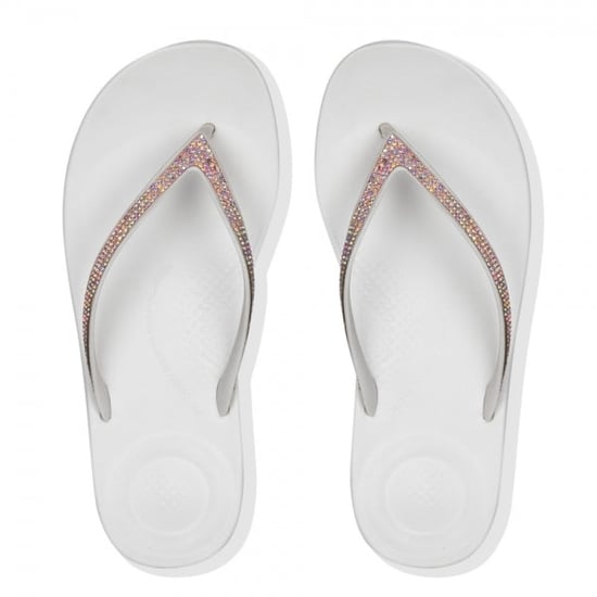 Fitflop Iqushion Sparkle Damen Flip-Flops Urban Weiß - Image 1