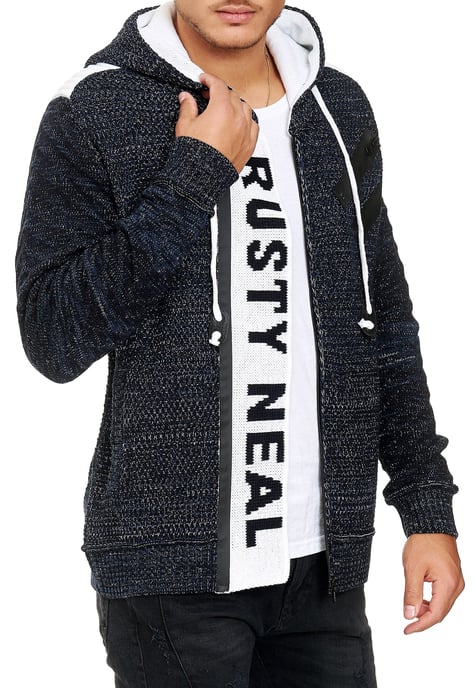 Full Zip Grobstrick Kapuzen-Strick-Jacke - Image 3