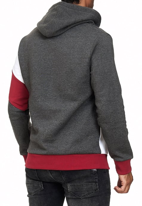Kontrast Color Block Kapuzen-Pullover - Image 3