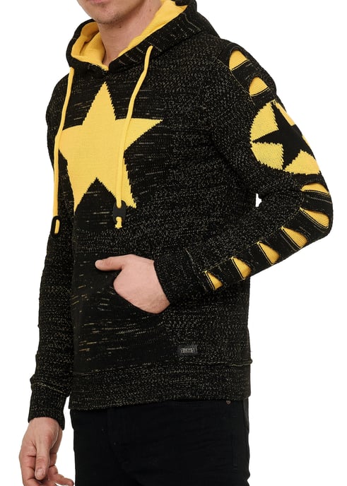 Grobstrick Comic Kapuzen-Pullover - Image 3