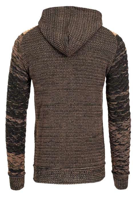 Full Zip Grobstrick Kapuzen-Strick-Jacke - Image 2