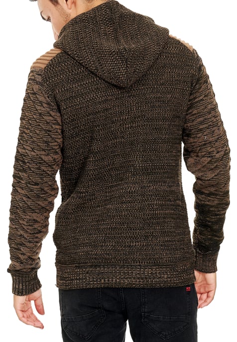 Full Zip Grobstrick Kapuzen-Strick-Jacke - Image 4