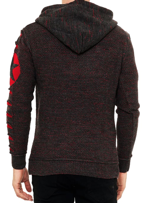 Grobstrick Comic Kapuzen-Pullover - Image 4