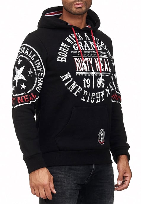 Streetwear Kapuzen-Pullover mit Prints - Image 4