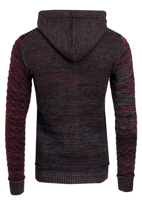 Full Zip Grobstrick Kapuzen-Strick-Jacke - Image 2