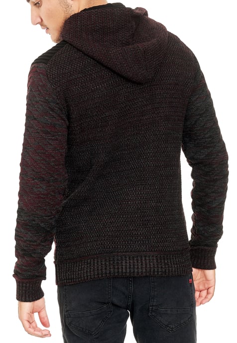 Full Zip Grobstrick Kapuzen-Strick-Jacke - Image 4