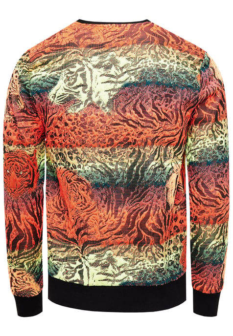 Neon Jacquard Tiger Sweater - Image 2