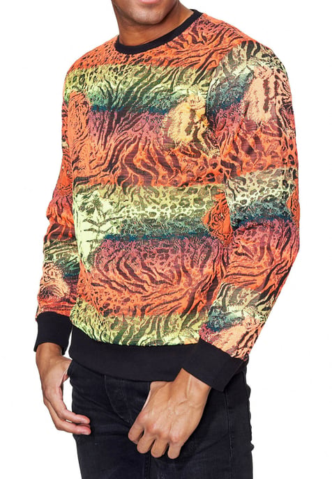 Neon Jacquard Tiger Sweater - Image 3