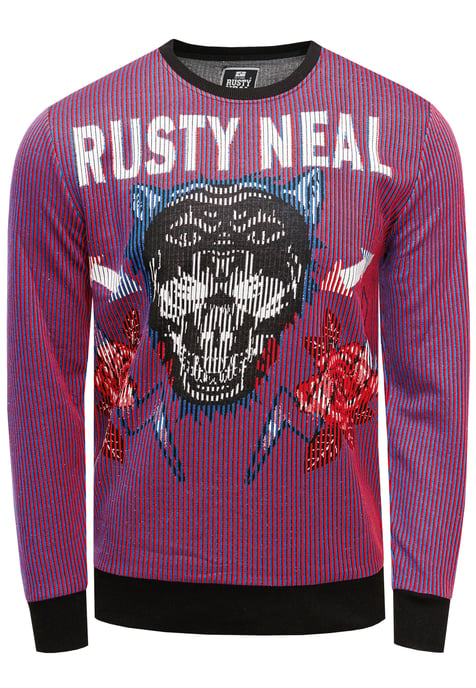 Lila Jacquard Sweatshirt im Black Panther Design - Image 1