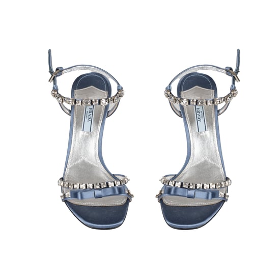 Prada Kristallverzierte Satinsandalen - 10er - Image 3