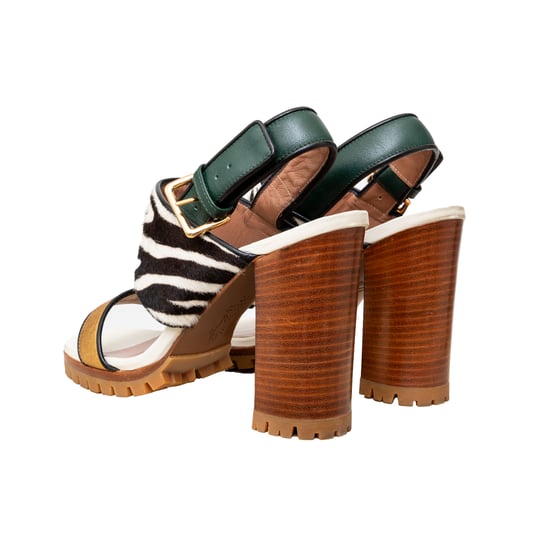 Marni Sandalen aus gefärbtem Kalbsleder mit Blockabsatz – 20er - Image 2