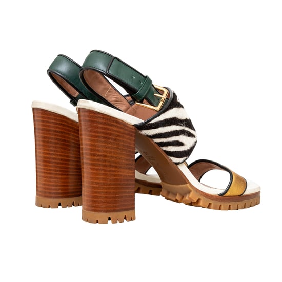 Marni Sandalen aus gefärbtem Kalbsleder mit Blockabsatz – 20er - Image 6