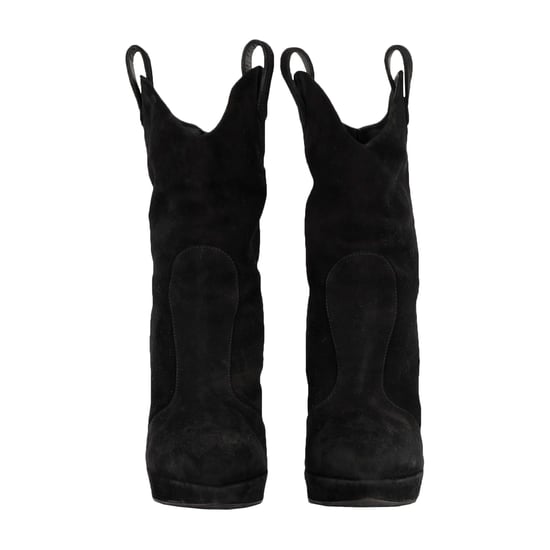 Giuseppe Zanotti – Spitze, schwarze Wildlederstiefel – 20er - Image 2