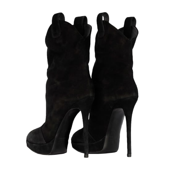 Giuseppe Zanotti – Spitze, schwarze Wildlederstiefel – 20er - Image 3