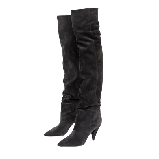Saint Laurent Era 85 Overknee-Stiefel aus Wildleder – 10er - Image 2