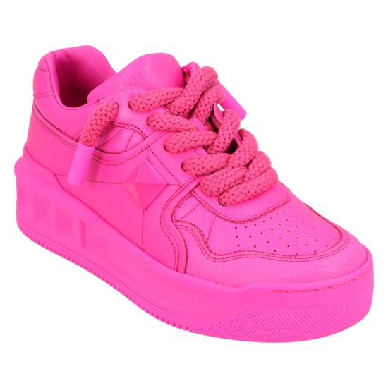 Valentino One Stud XL Leder-Sneakers Rosa - Image 1