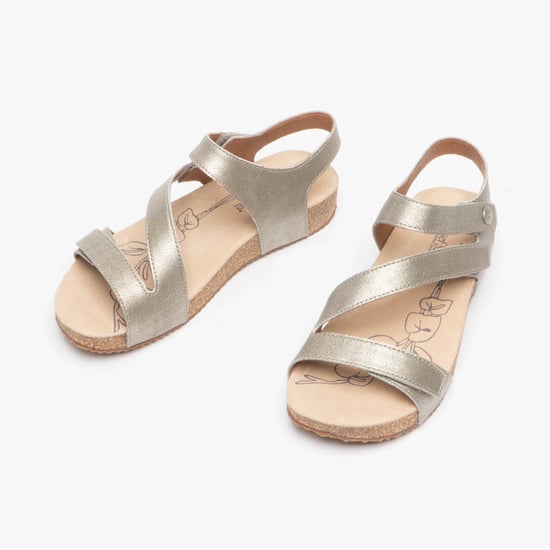 Josef Seibel Tonga 25 Damen Leder Klettverschluss Sandalen Crystal - Image 3