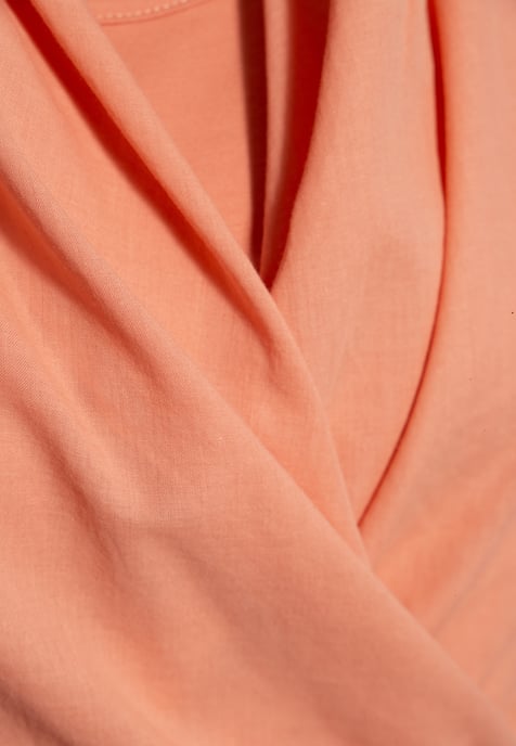 Amor, Truth & Trust Damen Ärmellose Wickelbluse pfirsich - Image 3