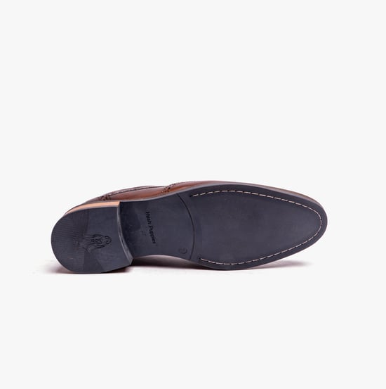 Hush Puppies Dustin Herren Brogue Schuhe Schokolade - Image 5