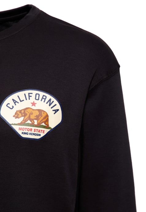King Kerosin Herren Langarmshirt California Motor State schwarz - Image 3