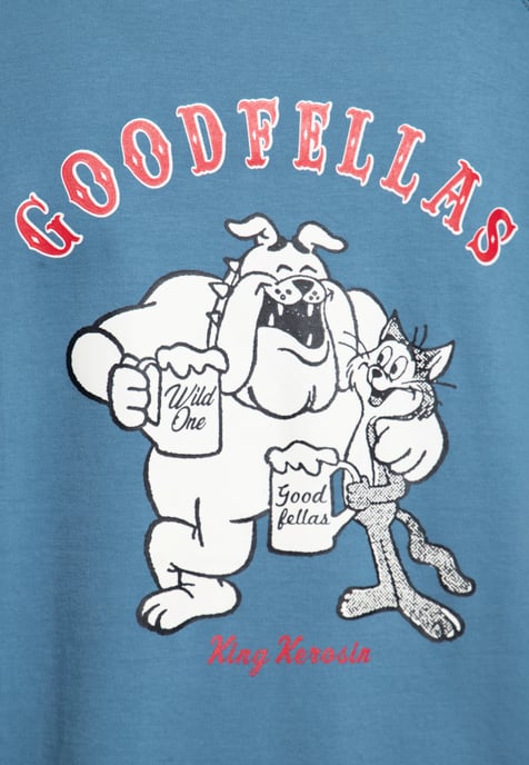 King Kerosin Herren Langarmshirt Good Fellas blau - Image 4