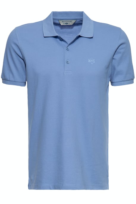 Way of Glory Herren WAY OF GLORY Herren Premium Poloshirt aus hochwertigem Pikee hellblau - Image 1