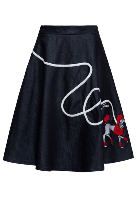 Queen Kerosin Damen Swing Rock Poodle dunkelblau - Image 1