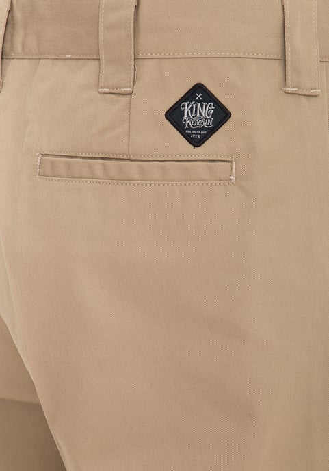 King Kerosin Herren King Kerosin Workwear Shorts in Oil-Washed Optik Garage Wear camel - Image 3