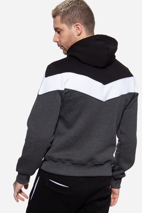 Akito Tanaka Herren Kapuzen Sweater Triple Tone schwarz - Image 3