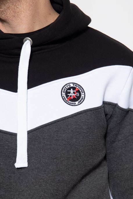 Akito Tanaka Herren Kapuzen Sweater Triple Tone schwarz - Image 5