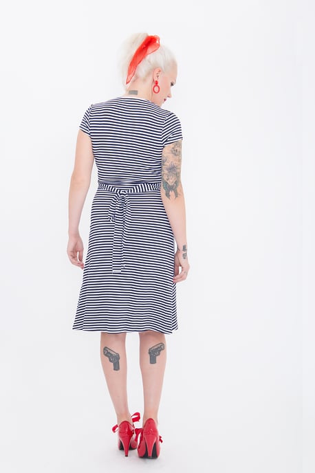 Queen Kerosin Damen QUEEN KEROSIN Sailor Dress mit süßer Schleife am Rücken Mermaid navy - Image 2