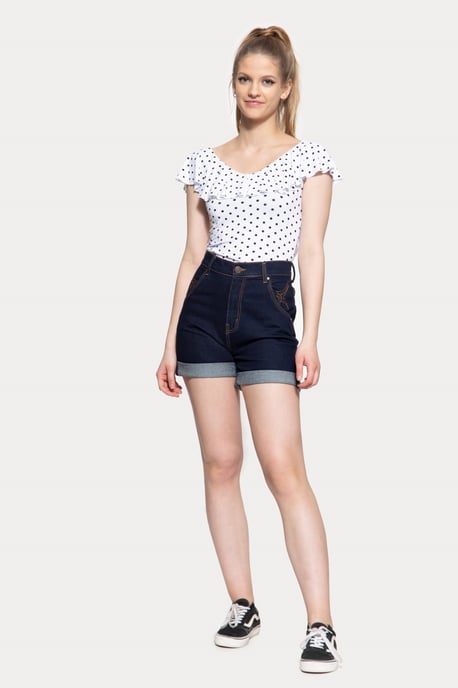 Queen Kerosin Damen Denim Shorts Denim - Image 3