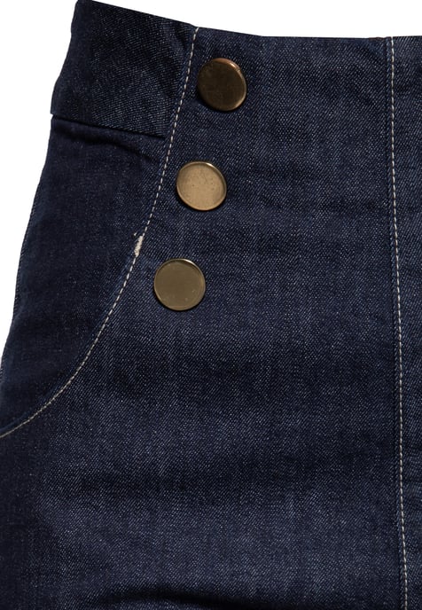 Queen Kerosin Damen Denim Marlene Shorts Denim - Image 4